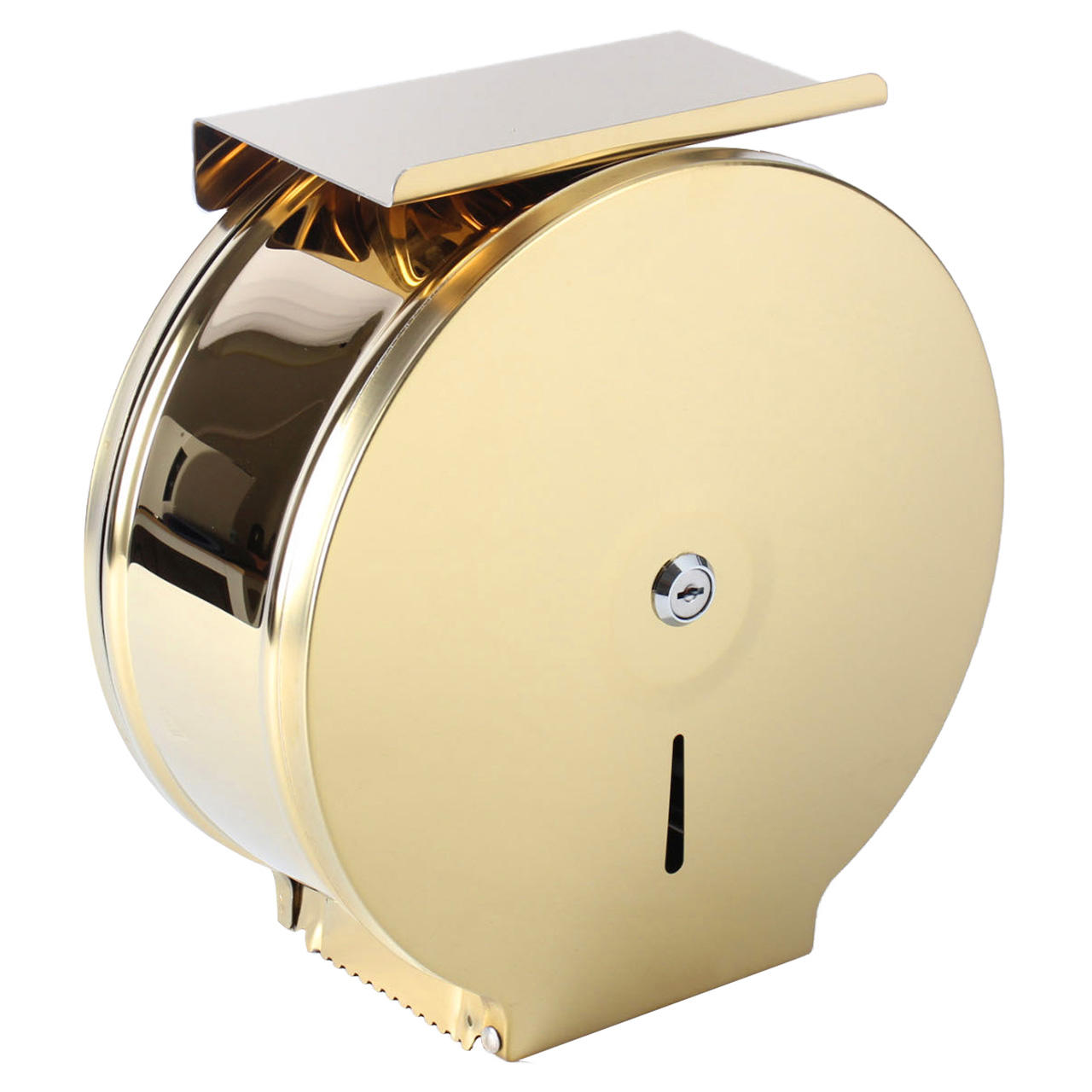 Waterproof Jumbo Mirror Gold Paper Towel Holder