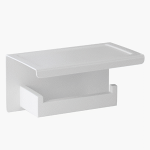 Matte White Stainless Steel Roll Paper Holder