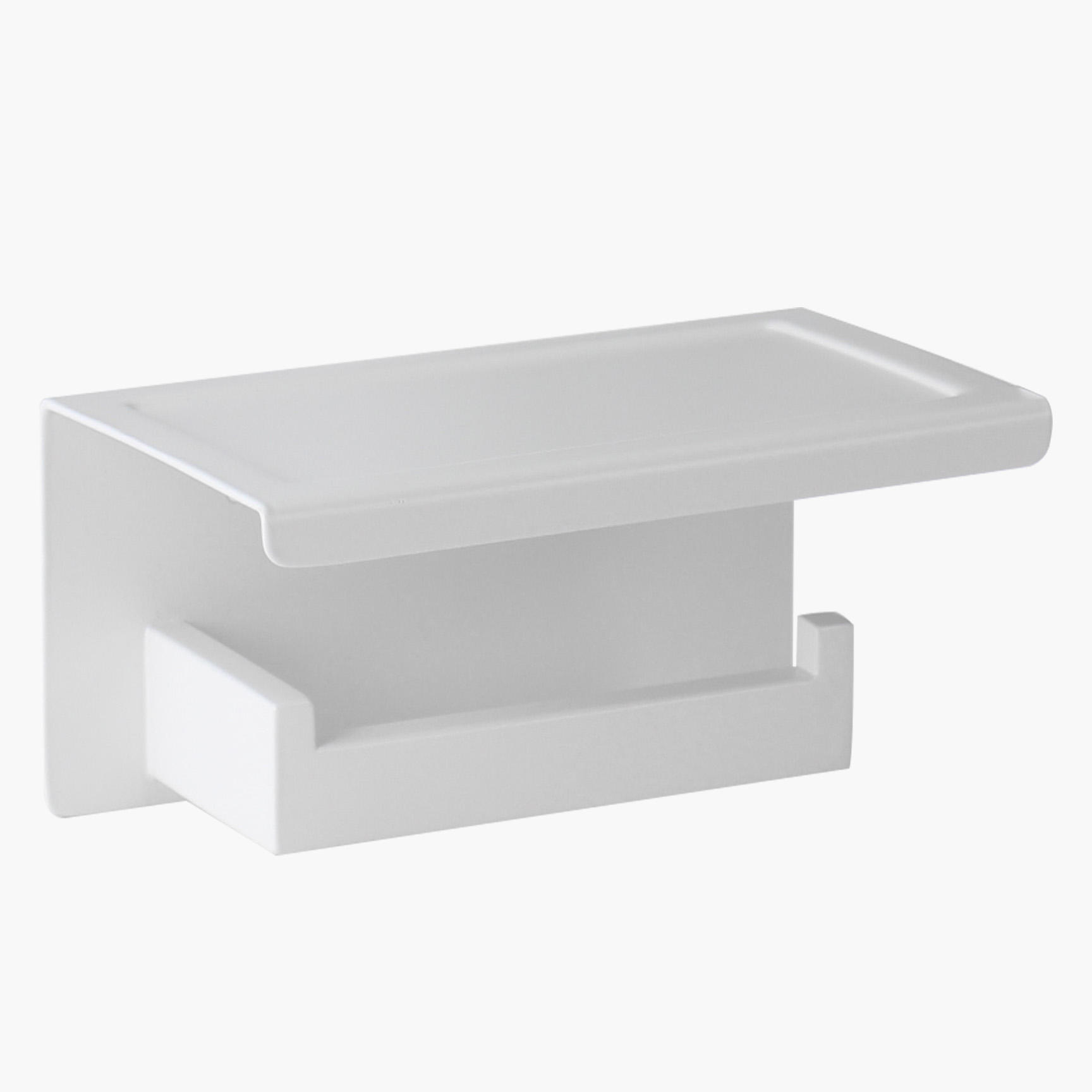 Matte White Stainless Steel Roll Paper Holder