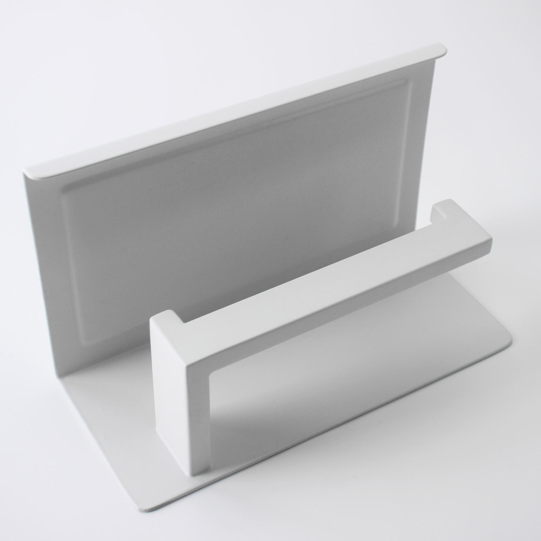 Matte White Stainless Steel Roll Paper Holder - 图片 2